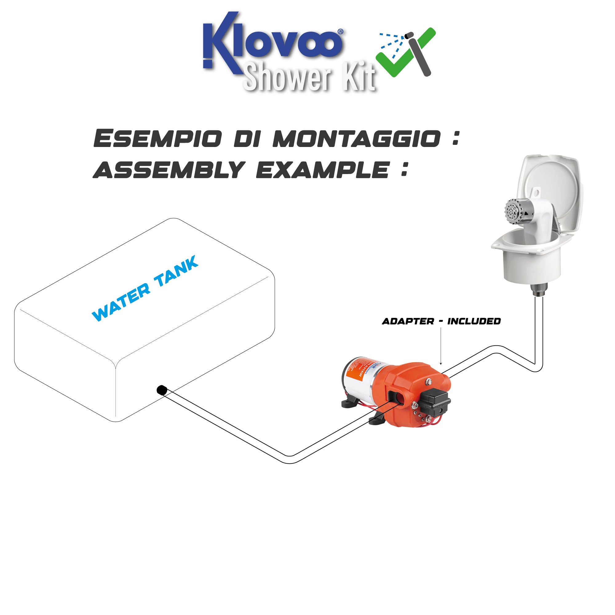 Kit Autoclave SEAFLO (17lt/min - Pressostato 50 psi) + Doccia - per Barca,Camper